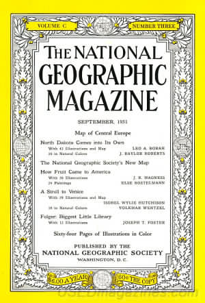 National Geographic September 1951 magazine back issue National Geographic magizine back copy National Geographic September 1951 Nat Geo Magazine Back Issue Published by the National Geographic Society. North Dakota Cames Into Its Own.