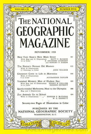 National Geographic November 1956, National Geographic November 1956 Nat Geo Magazine Back Issue Published by the National Geographic Society. New York State's New Mari Street., New York State's New Mari Street