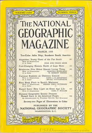 National Geographic March 1958 magazine back issue National Geographic magizine back copy National Geographic March 1958 Nat Geo Magazine Back Issue Published by the National Geographic Society. Ten-Caling Atlas Maps Southern South America.