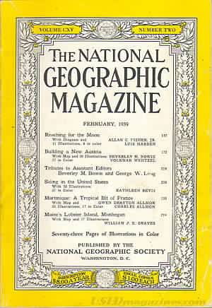 National Geographic February 1959 magazine back issue National Geographic magizine back copy National Geographic February 1959 Nat Geo Magazine Back Issue Published by the National Geographic Society. Seing In The United States.