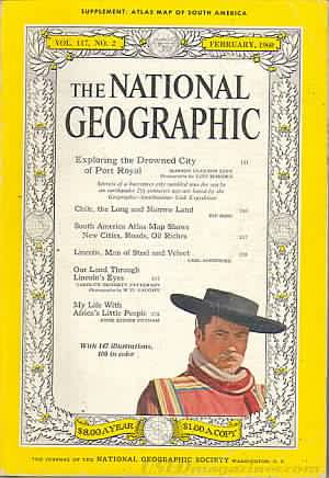 National Geographic February 1960 magazine back issue National Geographic magizine back copy National Geographic February 1960 Nat Geo Magazine Back Issue Published by the National Geographic Society. Exploring The Drowned City Of Port.