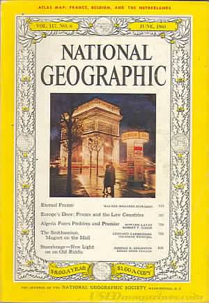 National Geographic June 1960 magazine back issue National Geographic magizine back copy National Geographic June 1960 Nat Geo Magazine Back Issue Published by the National Geographic Society. Europe Dook France And New Law Countries.