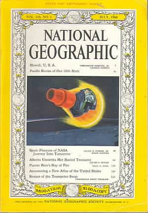 National Geographic July 1960 magazine back issue National Geographic magizine back copy National Geographic July 1960 Nat Geo Magazine Back Issue Published by the National Geographic Society. Space Pizexyn Of Nasa.