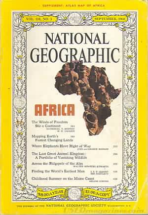 National Geographic September 1960 magazine back issue National Geographic magizine back copy National Geographic September 1960 Nat Geo Magazine Back Issue Published by the National Geographic Society. The Werds Of Freedom.