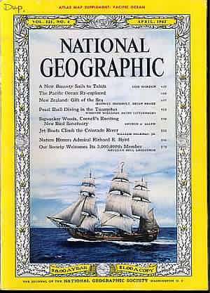 National Geographic April 1962 magazine back issue National Geographic magizine back copy National Geographic April 1962 Nat Geo Magazine Back Issue Published by the National Geographic Society. A New Bounty Sails For Takitt.