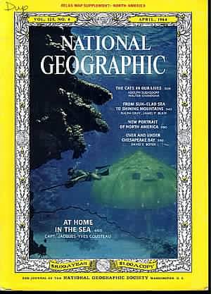 National Geographic April 1964 magazine back issue National Geographic magizine back copy National Geographic April 1964 Nat Geo Magazine Back Issue Published by the National Geographic Society. The Cats In Ocalives.