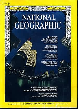 National Geographic June 1967 magazine back issue National Geographic magizine back copy National Geographic June 1967 Nat Geo Magazine Back Issue Published by the National Geographic Society. Illinois The City And The Plan.