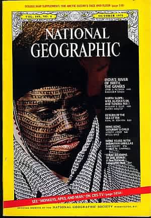 National Geographic October 1971 magazine back issue National Geographic magizine back copy National Geographic October 1971 Nat Geo Magazine Back Issue Published by the National Geographic Society. India's River Of Faith The Ganges.