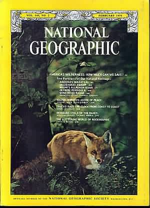 National Geographic February 1974 magazine back issue National Geographic magizine back copy National Geographic February 1974 Nat Geo Magazine Back Issue Published by the National Geographic Society. America's Wilderness.