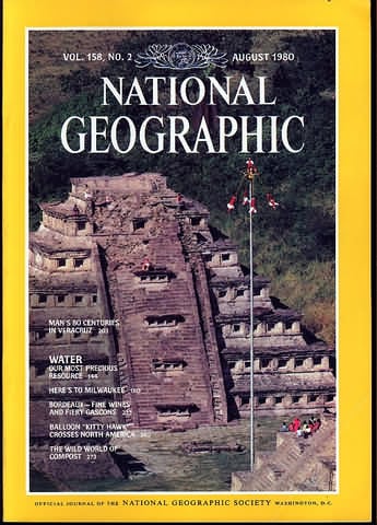 National Geographic August 1980 magazine back issue National Geographic magizine back copy National Geographic August 1980 Nat Geo Magazine Back Issue Published by the National Geographic Society. Man's To Centuries De Veracruz.