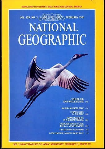 National Geographic February 1981 magazine back issue National Geographic magizine back copy National Geographic February 1981 Nat Geo Magazine Back Issue Published by the National Geographic Society. Where Oil And Wildlife Mix.