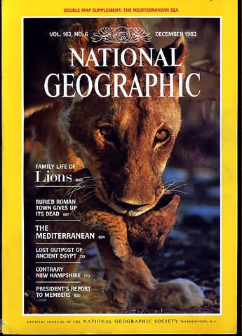 National Geographic December 1982 magazine back issue National Geographic magizine back copy National Geographic December 1982 Nat Geo Magazine Back Issue Published by the National Geographic Society. Family Life Of Lions.