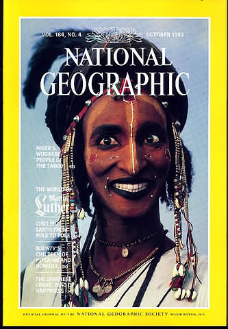 National Geographic October 1983 magazine back issue National Geographic magizine back copy National Geographic October 1983 Nat Geo Magazine Back Issue Published by the National Geographic Society. Roger's Wodaabe People Of The Tavod.