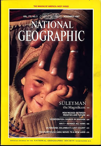 National Geographic November 1987 magazine back issue National Geographic magizine back copy National Geographic November 1987 Nat Geo Magazine Back Issue Published by the National Geographic Society. Suleyman The Magnificent.