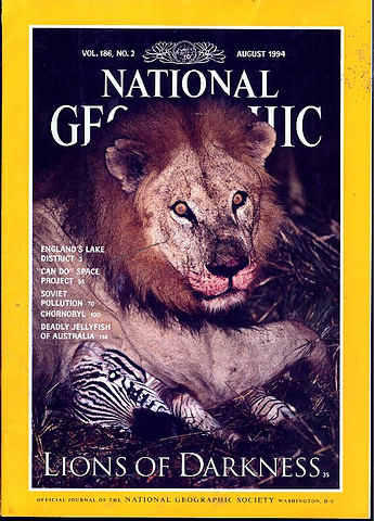 National Geographic August 1994 magazine back issue National Geographic magizine back copy National Geographic August 1994 Nat Geo Magazine Back Issue Published by the National Geographic Society. England's Lake District.