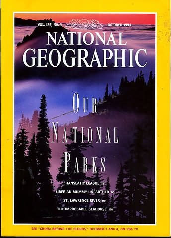 National Geographic October 1994 magazine back issue National Geographic magizine back copy National Geographic October 1994 Nat Geo Magazine Back Issue Published by the National Geographic Society. Our National Parks.