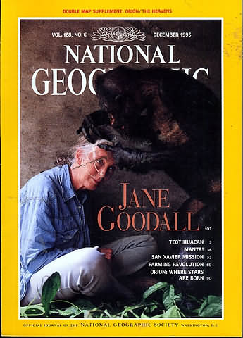 National Geographic December 1995 magazine back issue National Geographic magizine back copy National Geographic December 1995 Nat Geo Magazine Back Issue Published by the National Geographic Society. Jane Goodall.