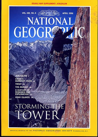 National Geographic April 1996 magazine back issue National Geographic magizine back copy National Geographic April 1996 Nat Geo Magazine Back Issue Published by the National Geographic Society. Jerusalfm 2.