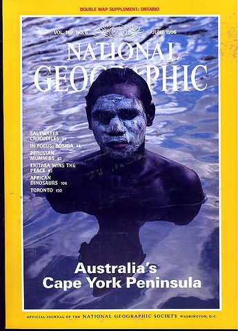 National Geographic June 1996 magazine back issue National Geographic magizine back copy National Geographic June 1996 Nat Geo Magazine Back Issue Published by the National Geographic Society. Saltwater Crocodiles.