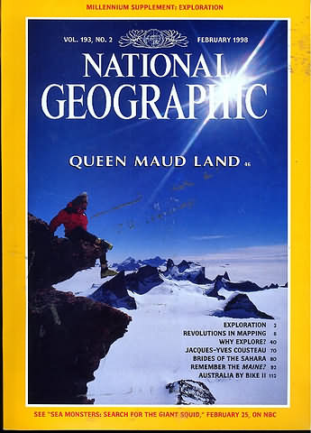 National Geographic February 1998 magazine back issue National Geographic magizine back copy National Geographic February 1998 Nat Geo Magazine Back Issue Published by the National Geographic Society. Exploration 2 Revolutions In Mapping 8.