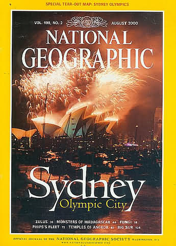 National Geographic August 2000 magazine back issue National Geographic magizine back copy National Geographic August 2000 Nat Geo Magazine Back Issue Published by the National Geographic Society. Sydney Olympic City.