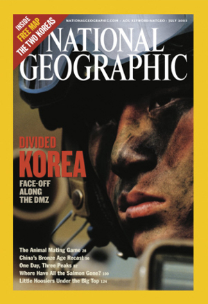National Geographic July 2003 magazine back issue National Geographic magizine back copy National Geographic July 2003 Nat Geo Magazine Back Issue Published by the National Geographic Society. Divided Korea Face-Off Along The DMZ.