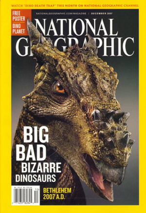 National Geographic December 2007 magazine back issue National Geographic magizine back copy National Geographic December 2007 Nat Geo Magazine Back Issue Published by the National Geographic Society. Free Poster Dino Planet.