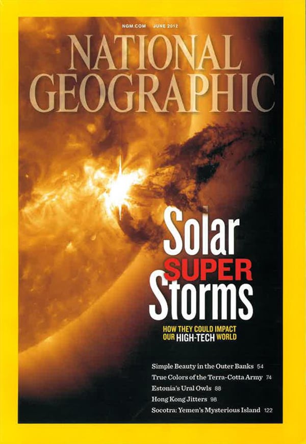 National Geographic June 2012 magazine back issue National Geographic magizine back copy National Geographic June 2012 Nat Geo Magazine Back Issue Published by the National Geographic Society. Solar Super Storms.