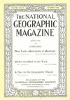 National Geographic July 1918 magazine back issue cover image