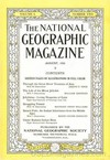 National Geographic August 1926 magazine back issue cover image