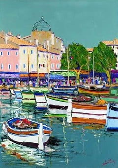 Port of Cassis painting by Audiber jigsaw puzzle 1500 Pieces by Nathan harborofcassis