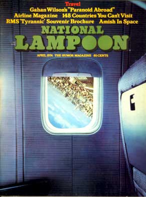 National Lampoon April 1974 magazine back issue National Lampoon magizine back copy 
