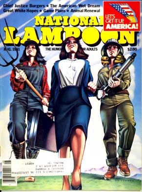 National Lampoon August 1981 magazine back issue National Lampoon magizine back copy 