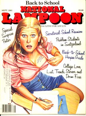 National Lampoon September 1981 magazine back issue National Lampoon magizine back copy 