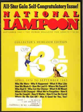 National Lampoon September 1983 magazine back issue National Lampoon magizine back copy 