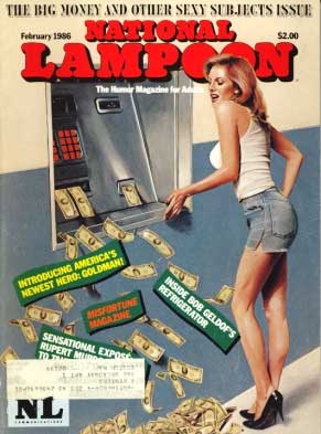 National Lampoon February 1986 magazine back issue National Lampoon magizine back copy 