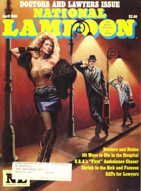 National Lampoon April 1986 magazine back issue National Lampoon magizine back copy 