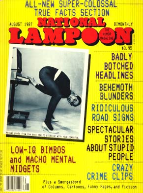National Lampoon July/August 1987 magazine back issue National Lampoon magizine back copy 
