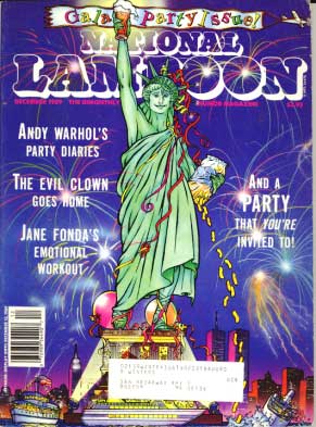 National Lampoon November/December 1989 magazine back issue National Lampoon magizine back copy 