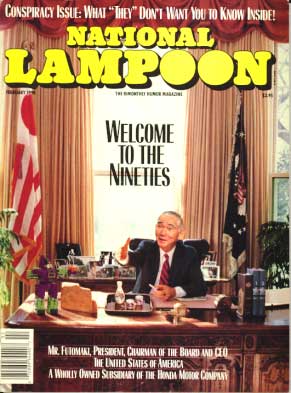 National Lampoon January/February 1990 magazine back issue National Lampoon magizine back copy 