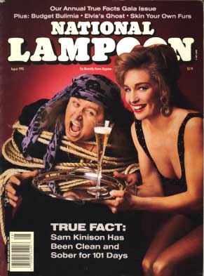 National Lampoon July/August 1990 magazine back issue National Lampoon magizine back copy 