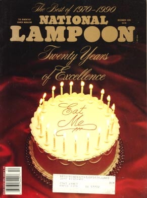 National Lampoon November/December 1990 magazine back issue National Lampoon magizine back copy 