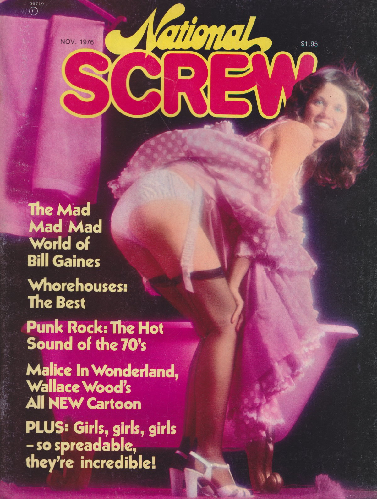 National Screw November 1976 magazine back issue National Screw magizine back copy 