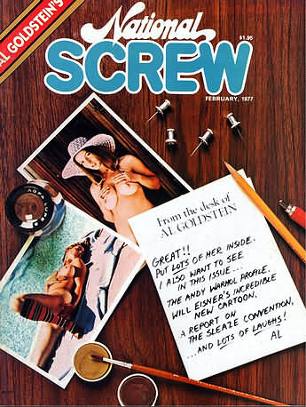 National Screw February 1977 magazine back issue National Screw magizine back copy 