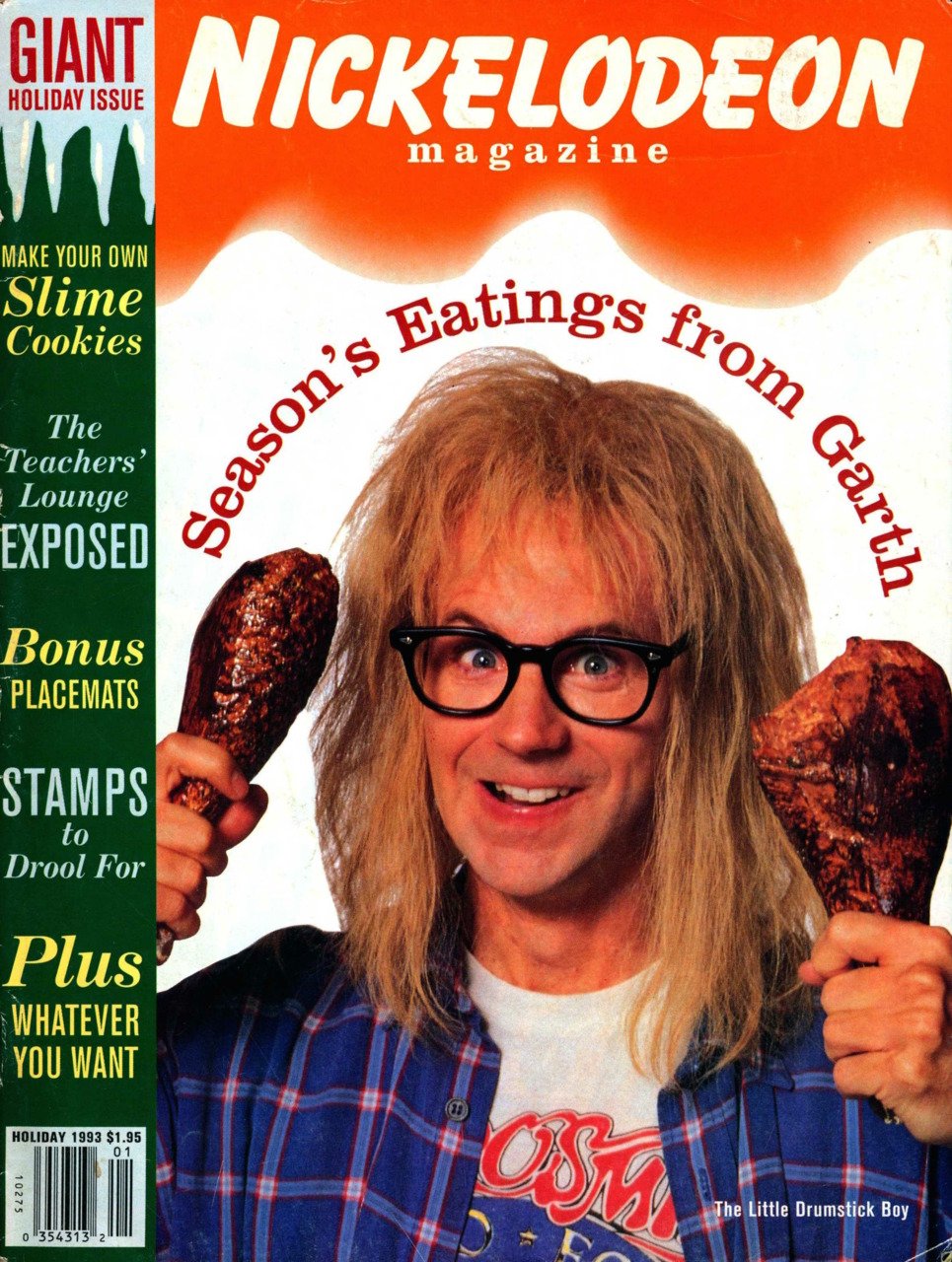 Nickelodeon December 1993 Magazine Back Issue. Nicklodeon Dec 199