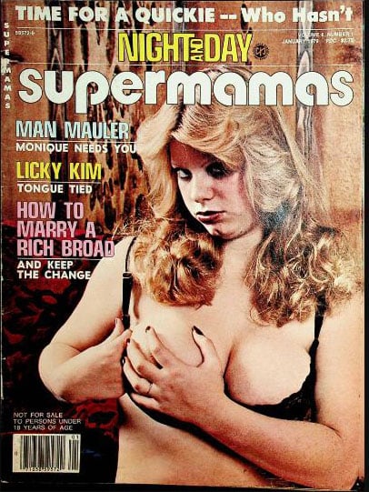 Night and Day Supermamas January 1979 magazine back issue Night and Day Supermamas magizine back copy 