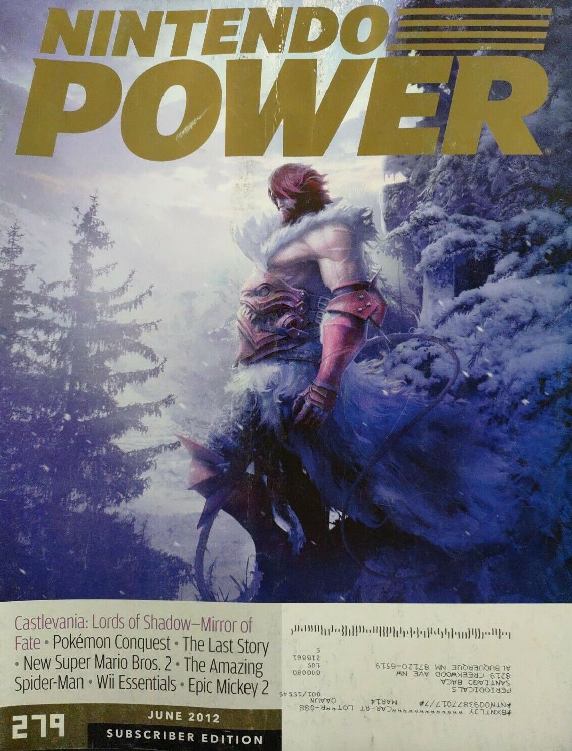 Nintendo Power # 279, June 2012 magazine back issue Nintendo Power magizine back copy 