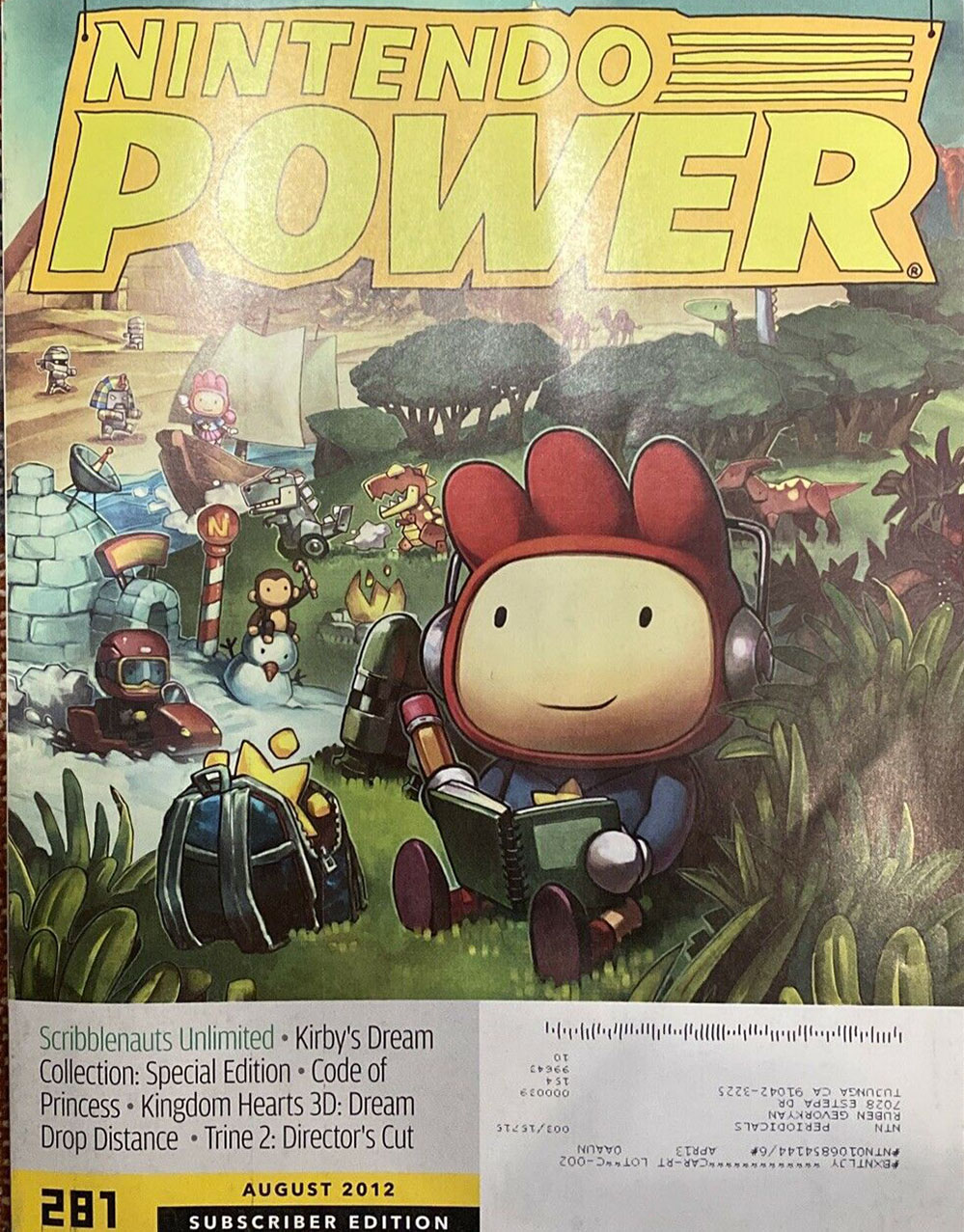 Nintendo Power # 281, August 2012 magazine back issue Nintendo Power magizine back copy 