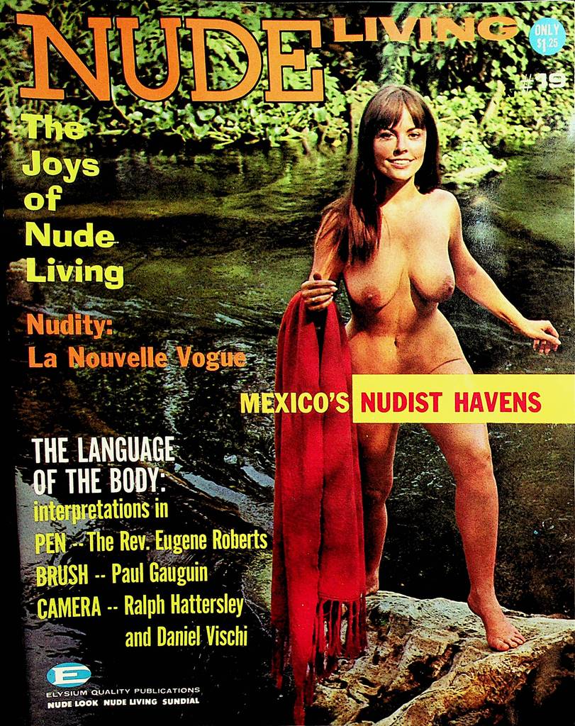 Nude Living # 19, October 1963 magazine back issue Nude Living magizine back copy 