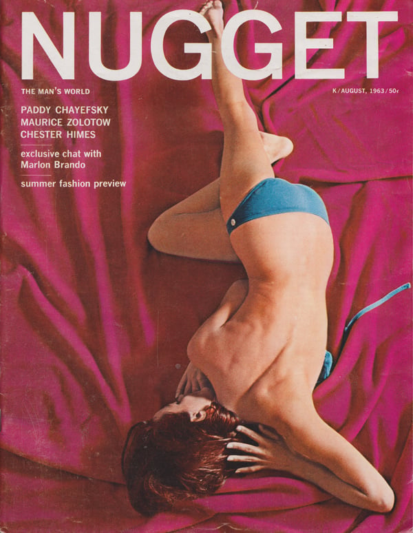 Nugget August 1963 magazine back issue Nugget magizine back copy Marlon Brando,MANHATTAN, W. C. FIELDS, TWITCHY-TWATCHY,THE RAT PACK AT PLAY,LAS VEGAS
